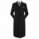 Black Belted Microfiber Duster Coat