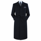 Navy Belted Microfiber Duster Coat - generated product view