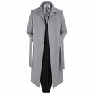Gray Belted Microfiber Duster Coat - generated product view