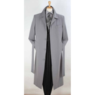 Gray Belted Microfiber Duster Coat - supplier reference