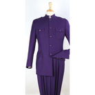 Purple Purple 2-Piece Mandarin-Collar Fashion Suit supplier reference