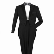 Black 2-Piece Tailcoat Tuxedo