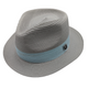 Calem Collection: Scala Blue Poly Braid Fedora with 2 Inch Brim