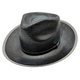 Ritz Collection: Scala Black 5 Bu Toyo Fedora with 3 Inch Brim and Leather Band