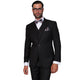 Europa Collection: Black 3-Piece Modern Fit Suit – Super 180's Italian Wool