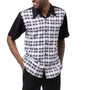 Montique Checker Plaid 2-Piece Walking Suit Shorts Set in Black