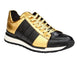 Belvedere Blake Black & Gold Ostrich & Italian Calf Leather Sneaker