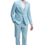 Noble Collection: Men's 3-Piece Slim Fit Solid Suit In Baby Blue