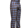 Antlia Collection: Blue Plaid Wide-Leg Pants