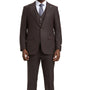 Persephone Collection: Plaid 3-Piece One-Button Closure Hybrid Fit Suit In Brown