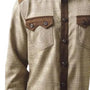 Vignify Collection: Brown Plaid 2-Piece Men's Leisure Suit Set