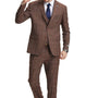 MageMode Collection: Men's 3-Piece Brown Plaid Suit With Hybrid Fit Jacket