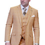 ChicShire Collection: Modern Fit 3PC Plaid Suit With Italian Wool & Cashmere In Camel