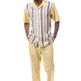 Jivejazzle Collection: Montique Men's Weave Design Walking Suit Set in Canary - 2401