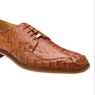 Angled view of Antique Sport caiman bicycle-toe shoe