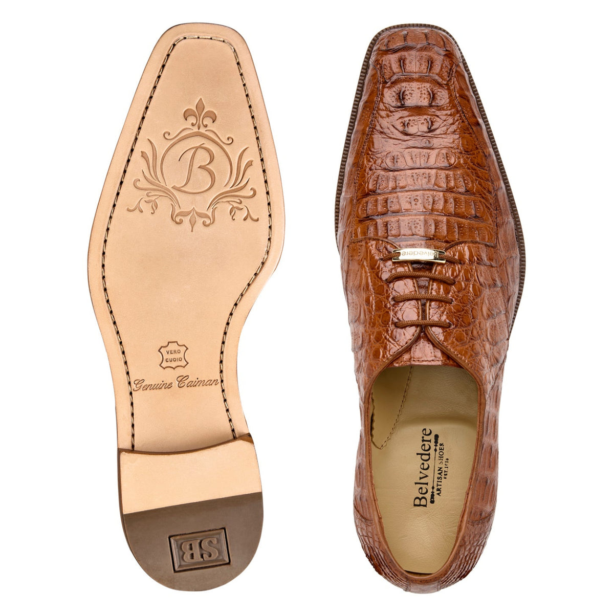 Leather outsole of Antique Sport Belvedere caiman shoe