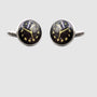 Clock Face Silver Cufflinks