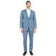 Smoke Blue Sharkskin 2-Piece Slim Fit Suit
