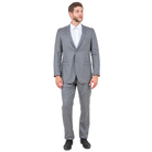 Earth tan slim fit suit, front view