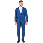 Blue slim fit suit, front view
