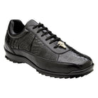 Black alligator leg and calfskin sneaker by Belvedere