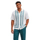 Teal Greek Key Knit 2-Piece Walking Suit Set