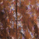 brown long sleeve shirt with abstract linen-style print detail