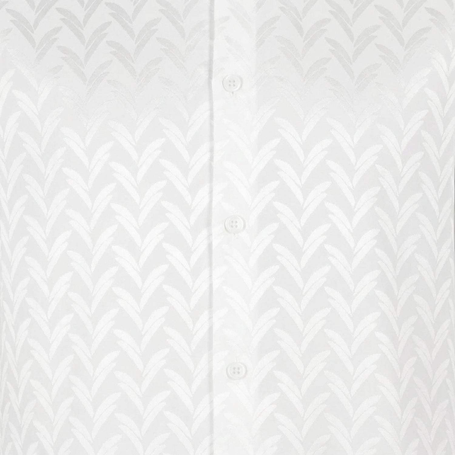 white short sleeve walking suit shirt with tone-on-tone textured pattern
