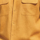 ray linen short sleeve walking suit set fabric details