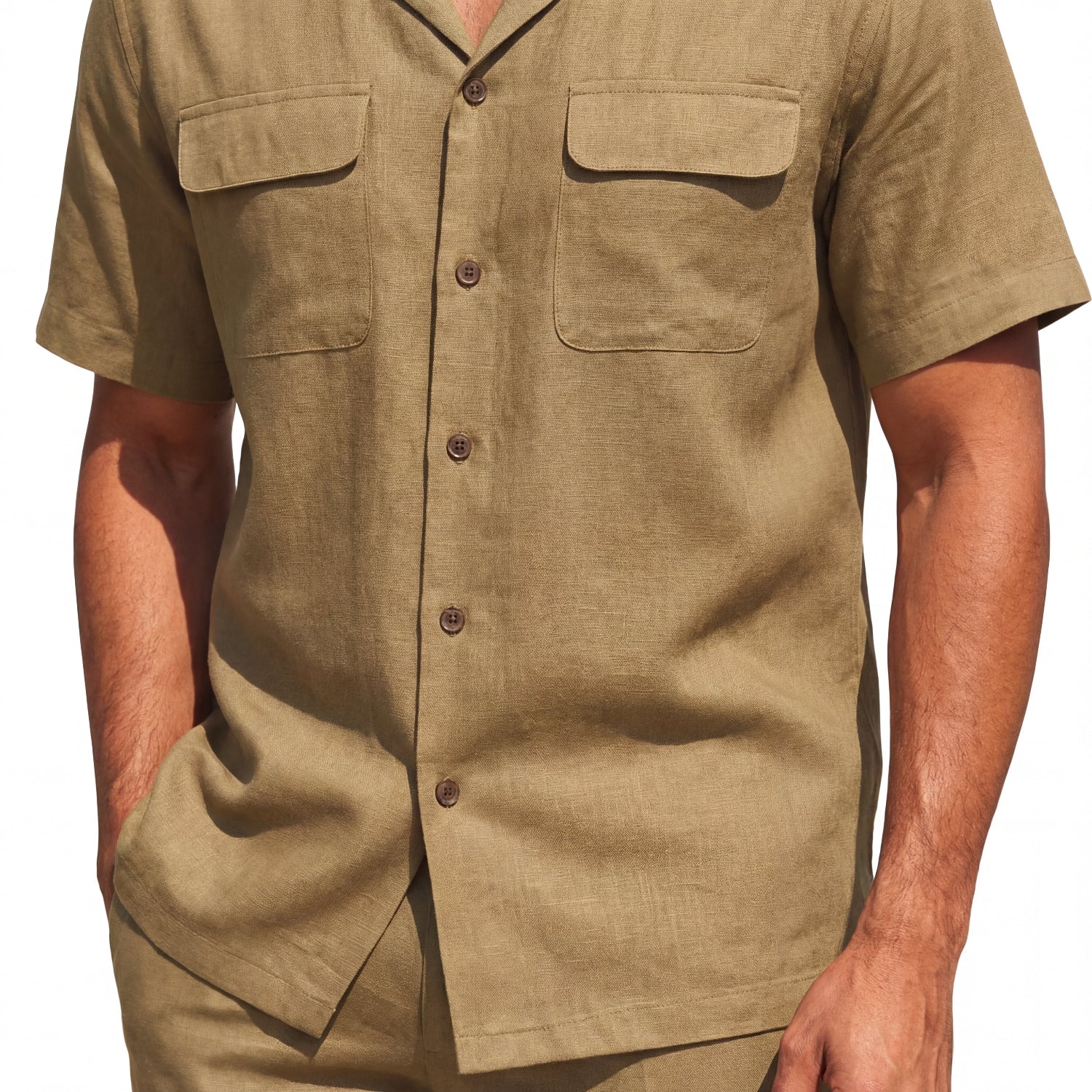 Khaki Linen Walking Suit Set by Stacy Adams – Suits & More