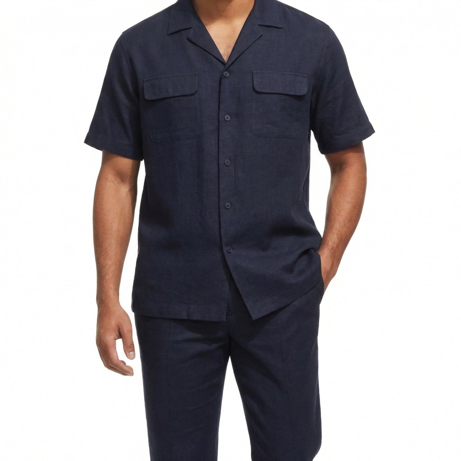 Navy Linen Walking Suit Set by Stacy Adams – Suits & More