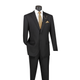 2-Piece Regular Fit Suit with Adjustable Waist Pants - Black