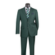 2-Piece Regular Fit Suit with Adjustable Waist Pants - Hunter Green