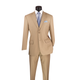 2-Piece Regular Fit Suit with Adjustable Waist Pants - Beige