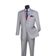 2-Piece Regular Fit Suit with Adjustable Waist Pants - Light Grey