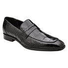 Black American alligator penny loafer by Belvedere