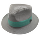Calem Collection: Scala Mint Poly Braid Fedora with 2 Inch Brim