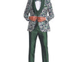 Marquez Collection: Men's 4-Piece Slim Fit Suit with Shawl Collar In Green