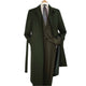 Divine Drapes Collection: Green Black Diamond Wool Gabardine Duster Coat