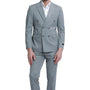Windwalker Collection: 2-Piece Pin Stripe Slim Fit Suit For Men In Grey