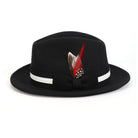 Black H-100 felt fedora by Montique - front view