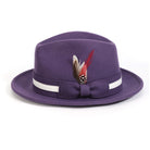 Grape H-100 felt fedora by Montique - front view