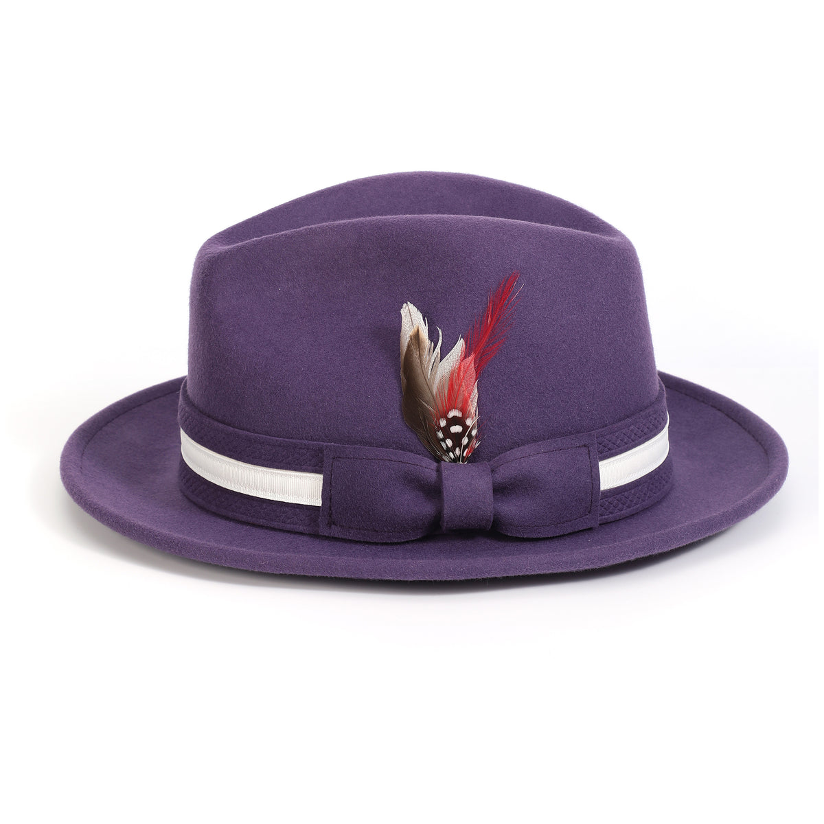 Grape H-100 felt fedora by Montique - front view