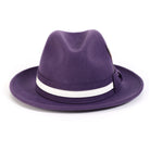 Grape H-100 felt fedora by Montique - rear view