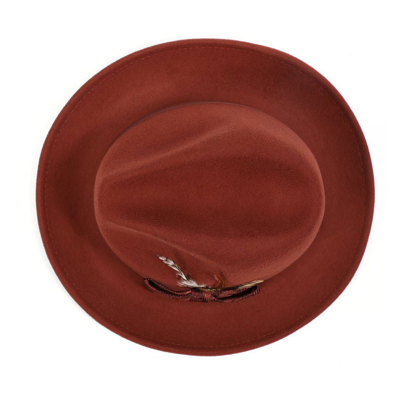 Center dent and curled edge