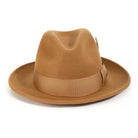 Cappuccino H-60 wool felt fedora by Montique - front view