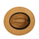 Gold H-60 wool felt fedora by Montique - interior and sweatband