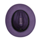 Grape H-60 wool felt fedora by Montique - interior and sweatband