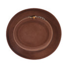 Brown H-88 wool felt pork pie hat by Montique - top view of telescope crown and brim
