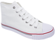 Men's White Denim Classic Hi- Top Canvas Shoes
